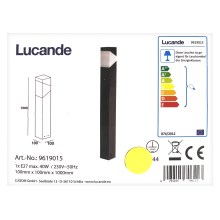Lucande - Kültéri lámpa KARIN 1xE27/9W/230V IP44