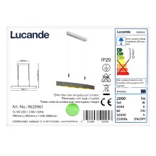 Lucande - LED Dimmelhető csillár zsinóron LIO 5xLED/5W/230V