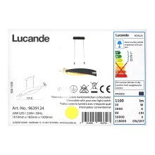 Lucande - LED Dimmelhető csillár zsinóron MARIJA LED/24W/230V