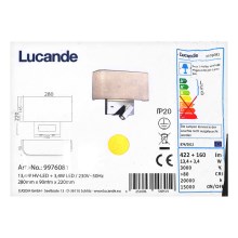 Lucande - LED Fali lámpa VIRVE 1XLED/13,4W/230V + 1xLED/3,4W/230V