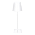 LUCCA LED dimmelhető, újratölthető, érintésvezérlésű asztali lámpa LED/3,7V 3000/4000/6500K 2000 mAh fehér