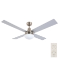 Lucci Air 210334 - Mennyezeti ventilátor AIRFUSION QUEST 1xE27/60W/230V fa/matt króm + távirányító
