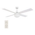 Lucci Air 210339 - Mennyezeti ventilátor AIRFUSION QUEST 1xE27/60W/230V fehér/fa + távirányító