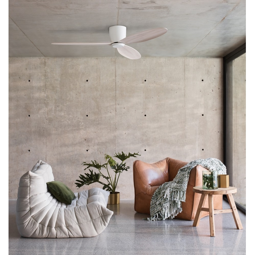 Lucci air 210518 - Mennyezeti ventilátor AIRFUSION RADAR fehér/fa + távirányító