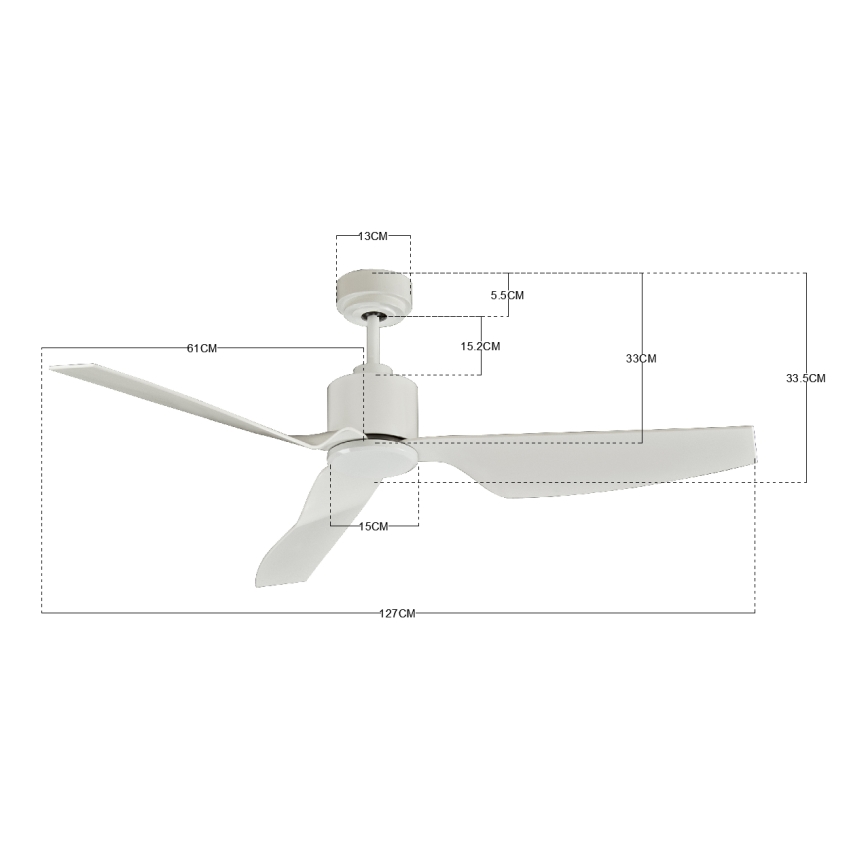 Lucci Air 210528 - Mennyezeti ventilátor AIRFUSION CLIMATE II fehér + távirányító