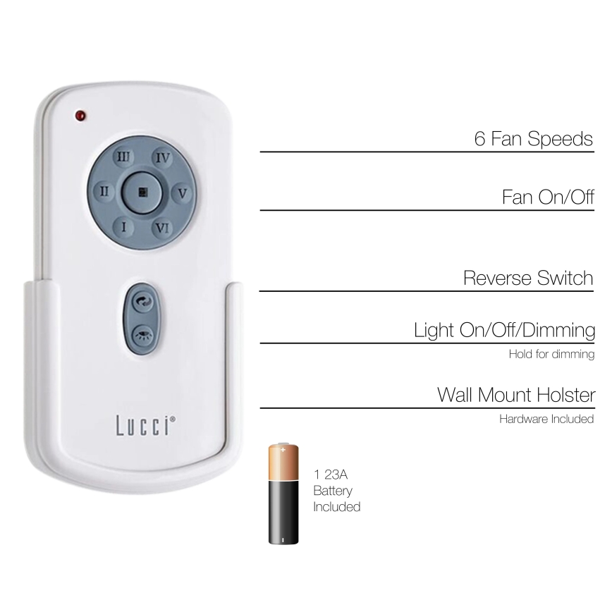 Lucci Air 21052TRS - Távirányító a CLIMATE, RADAR és FRASER ventilátorokhoz 1x23A