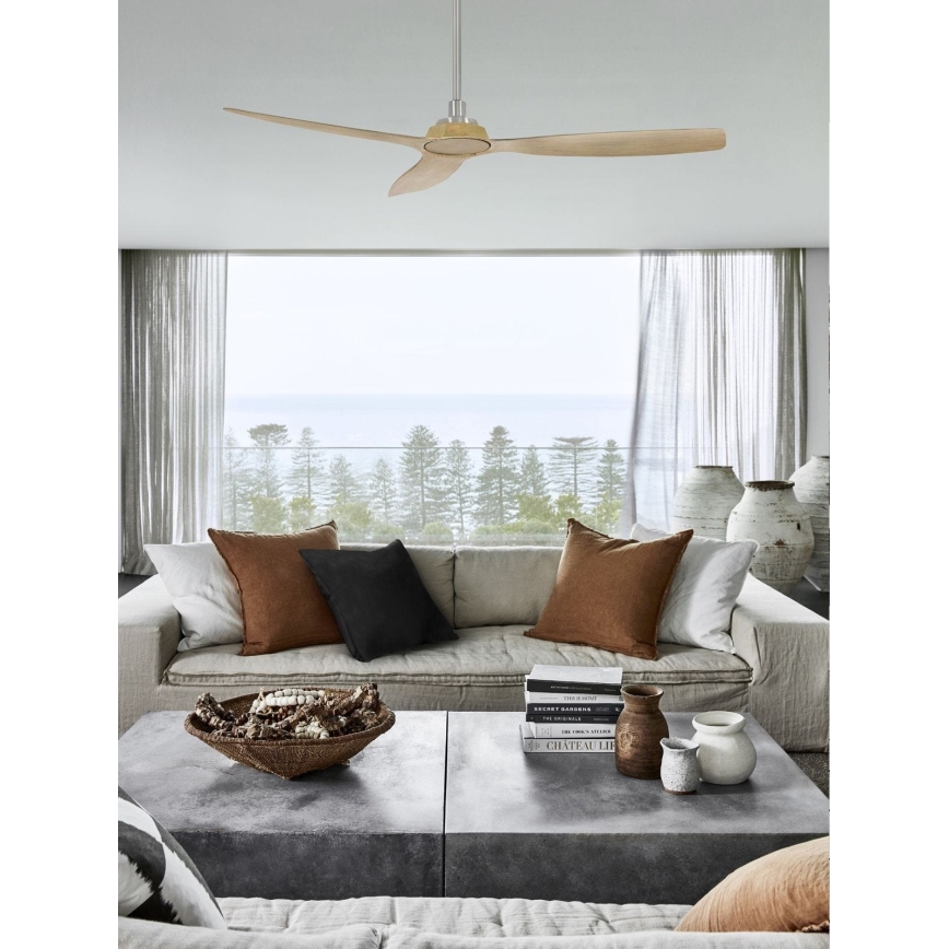 Lucci Air 210653 - Mennyezeti ventilátor MOTO barna/matt króm + távirányítás