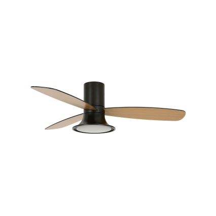 Lucci Air 210662 - LED dimmelhető mennyezeti ventilátor FLUSSO 1xGX53/18W/230V fa/fekete + távirányító