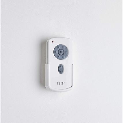 Lucci air 210986 - FRASER mennyezeti ventilátor fehér/fa + távirányító