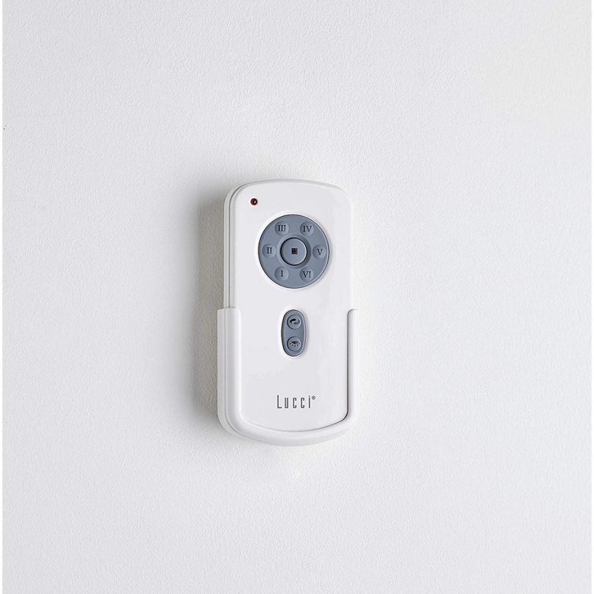 Lucci air 210986 - FRASER mennyezeti ventilátor fehér/fa + távirányító