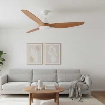 Lucci air 211011 - AIRFUSION TYPE A mennyezeti ventilátor, átm. 152 cm barna/fehér + távirányító