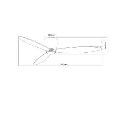 Lucci Air 212870 - AIRFUSION RADAR mennyezeti ventilátor fa/fehér + távirányító