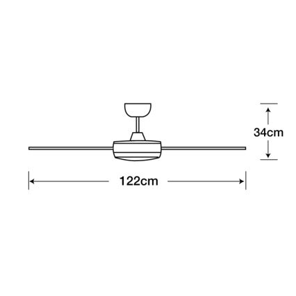 Lucci air 212898 - LED Dimmelhető mennyezeti ventilátor MOONAH 1xGX53/21W/230V fehér + távirányító