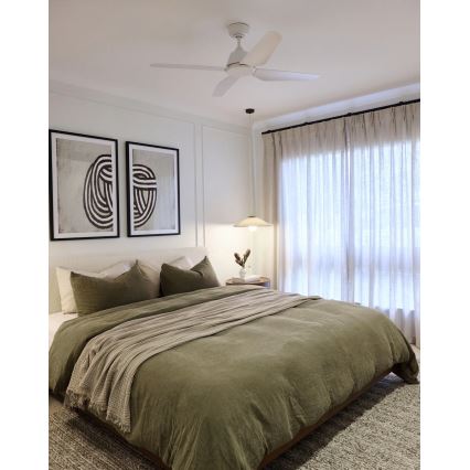 Lucci Air 212991 - ARIA mennyezeti ventilátor, átmérő 122 cm, fehér + távirányító