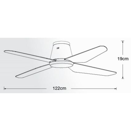 Lucci Air 213000 - Mennyezeti ventilátor AIRFUSION ARIA fekete + távirányító