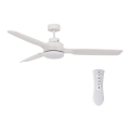 Lucci air 213055 - LED mennyezeti ventilátor SHOALHAVEN GX53/17W/230V paulownia/fehér átmérő 142 cm + távirányító