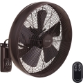 Lucci air 213125 - Fali ventilátor BREEZE 55W/230V fekete/barna + távirányító