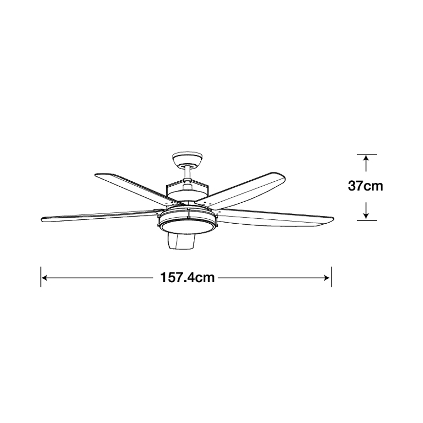 Lucci air 213176-LED Dimmelhető mennyezeti ventilátor LOUISVILLE 1xGX53/18W/230V fa/fehér + távirányító