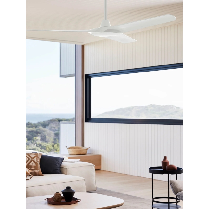 Lucci Air 21321549 - ABYSS mennyezeti ventilátor 142 cm átmérő, IP66, fehér + távirányító