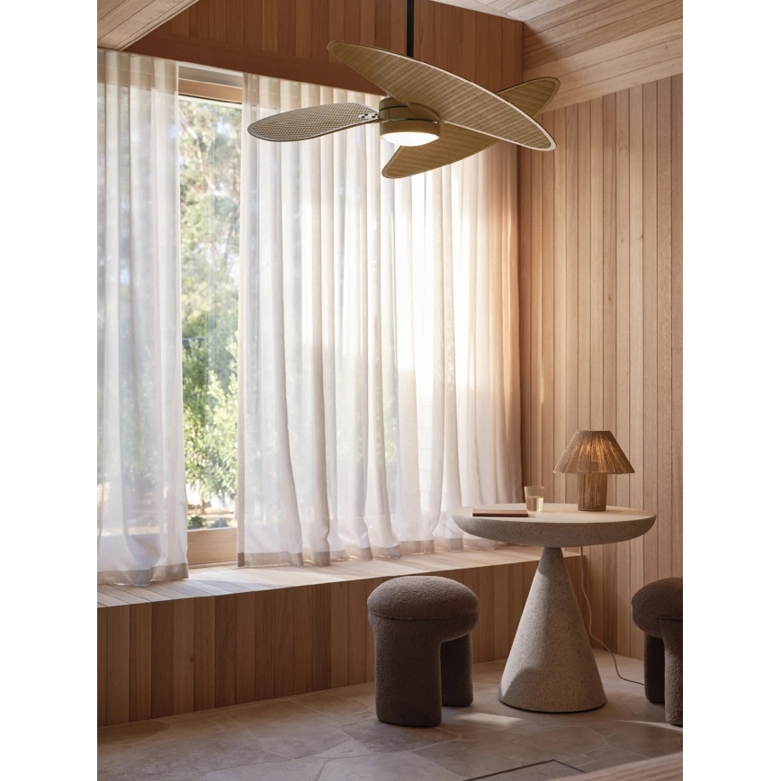 Lucci Air 21325549 - LED dimmelhető mennyezeti ventilátor SABLE 1xGX53/12W/230V 3000/4000/5000K átm. 91,5 cm barna + távirányító