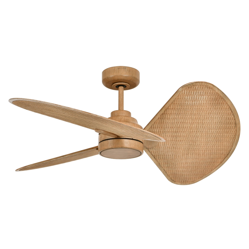 Lucci Air 21325549 - LED dimmelhető mennyezeti ventilátor SABLE 1xGX53/12W/230V 3000/4000/5000K átm. 91,5 cm barna + távirányító