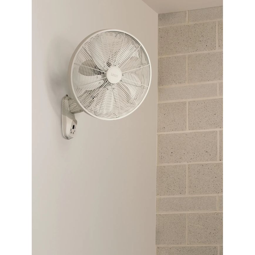 Lucci Air 21326649 - Falra szerelhető ventilátor GLIDE 36W/230V Ø 45 cm fehér + távirányító