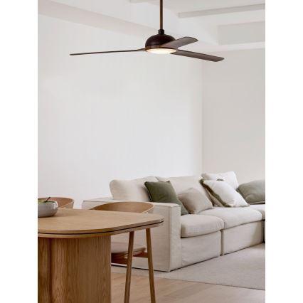 Lucci air 213300 - LED Dimmelhető mennyezeti ventilátor UNIONE 1xGX53/12W/230V barna + távirányító