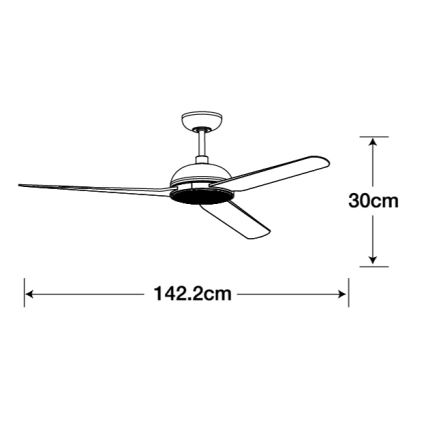 Lucci air 213300 - LED Dimmelhető mennyezeti ventilátor UNIONE 1xGX53/12W/230V barna + távirányító