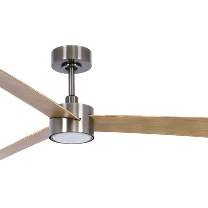 Lucci air 21610449 - LED Dimmelhető mennyezeti ventilátor CLIMATE 1xGX53/12W/230V barna/fényezett króm + távirányítás