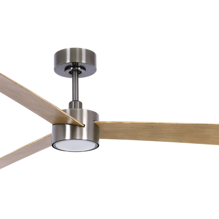 Lucci air 21610449 - LED Dimmelhető mennyezeti ventilátor CLIMATE 1xGX53/12W/230V barna/fényezett króm + távirányítás