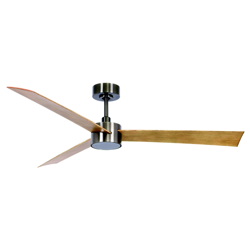 Lucci air 21610449 - LED Dimmelhető mennyezeti ventilátor CLIMATE 1xGX53/12W/230V barna/fényezett króm + távirányítás