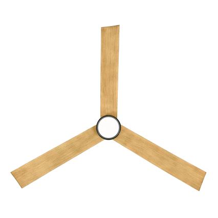 Lucci air 21610449 - LED Dimmelhető mennyezeti ventilátor CLIMATE 1xGX53/12W/230V barna/fényezett króm + távirányítás