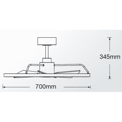 Lucci Air 21612286 - LED Dimmelhető mennyezeti ventilátor CESSNA LED/36W/230V 3000/4000/5000K fehér + távirányítás