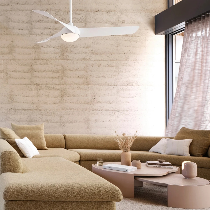 Lucci Air 21617049 - LED-dimmelhető mennyezeti ventilátor OSPREY 1xGX53/12W/230V, átmérő 132 cm, fehér + távirányító