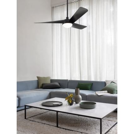 Lucci Air 21617149 - LED fényerőszabályozható mennyezeti ventilátor OSPREY 1xGX53/12W/230V átm. 132 cm fekete + távirányítóval