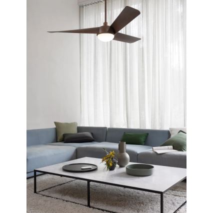 Lucci Air 21617249 - LED fényerőszabályozható mennyezeti ventilátor OSPREY 1xGX53/12W/230V, átm. 132 cm, bronz + távirányító