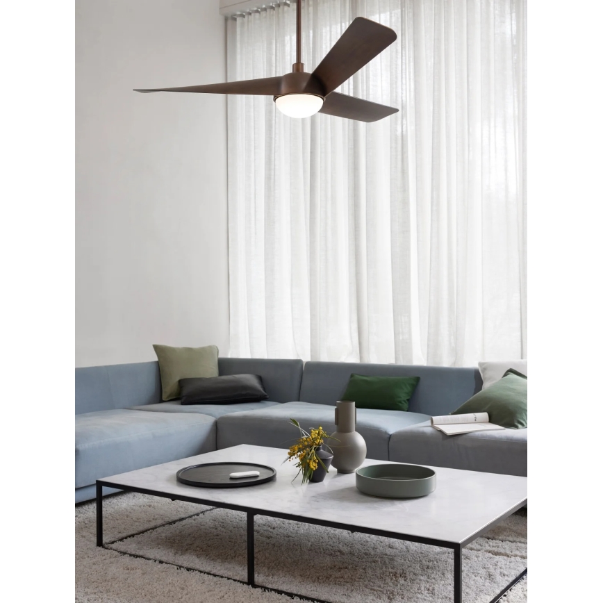 Lucci Air 21617249 - LED fényerőszabályozható mennyezeti ventilátor OSPREY 1xGX53/12W/230V, átm. 132 cm, bronz + távirányító