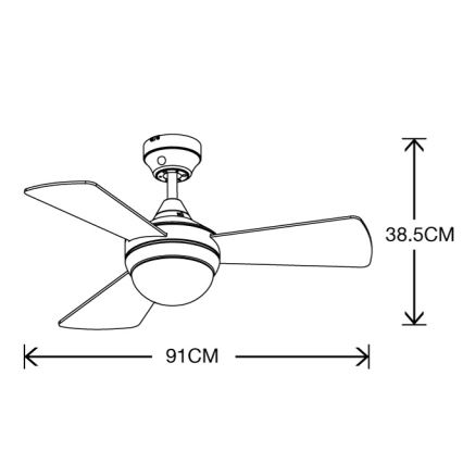 Lucci Air 512311 - Mennyezeti ventilátor AIRLIE HUGGER 2xE27/15W/230V fa/barna + távirányítás