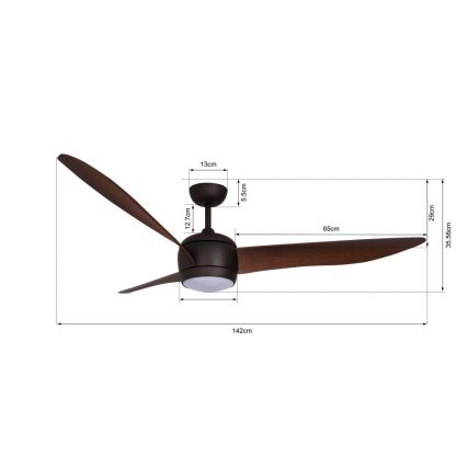 Lucci air 512912 - LED mennyezeti ventilátor AIRFUSION NORDIC LED/20W/230V bronz + távirányító