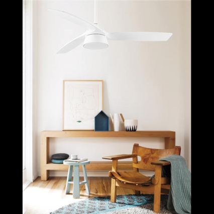 Lucci Air 513073 - LED fényerőszabályozható mennyezeti ventilátor BRONX LED/18W/230V 3000/4000/6000K átmérő 132 cm fehér + távirányítóval