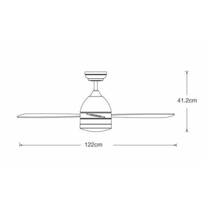 Lucci air 513075 - LED Mennyezeti ventilátor VECTOR LED/25W/230V 3000/4200/6500K fehér + távirányítás