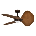 Lucci Air 51325649 - LED dimmelhető mennyezeti ventilátor SABLE 1xGX53/12W/230V 3000/4000/5000K átm. 91,5 cm barna + távirányító