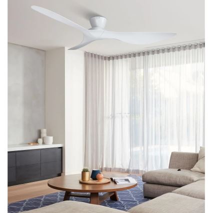 Lucci Air 514030 - Mennyezeti ventilátor KOTARA Ø 137 cm, fehér + távirányító