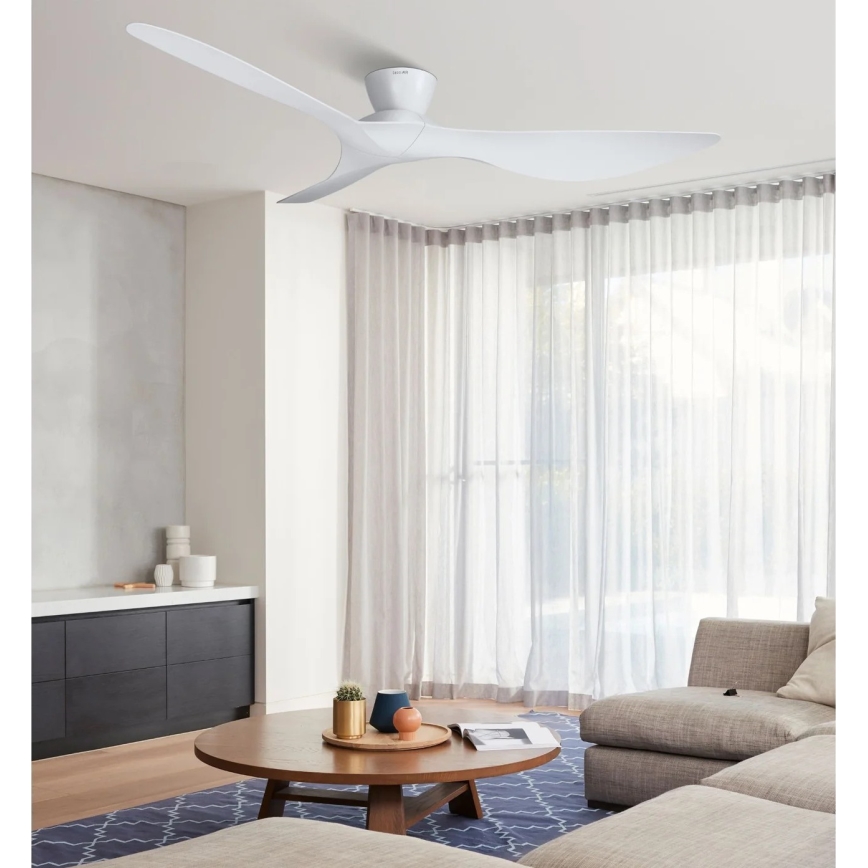 Lucci Air 514030 - Mennyezeti ventilátor KOTARA Ø 137 cm, fehér + távirányító