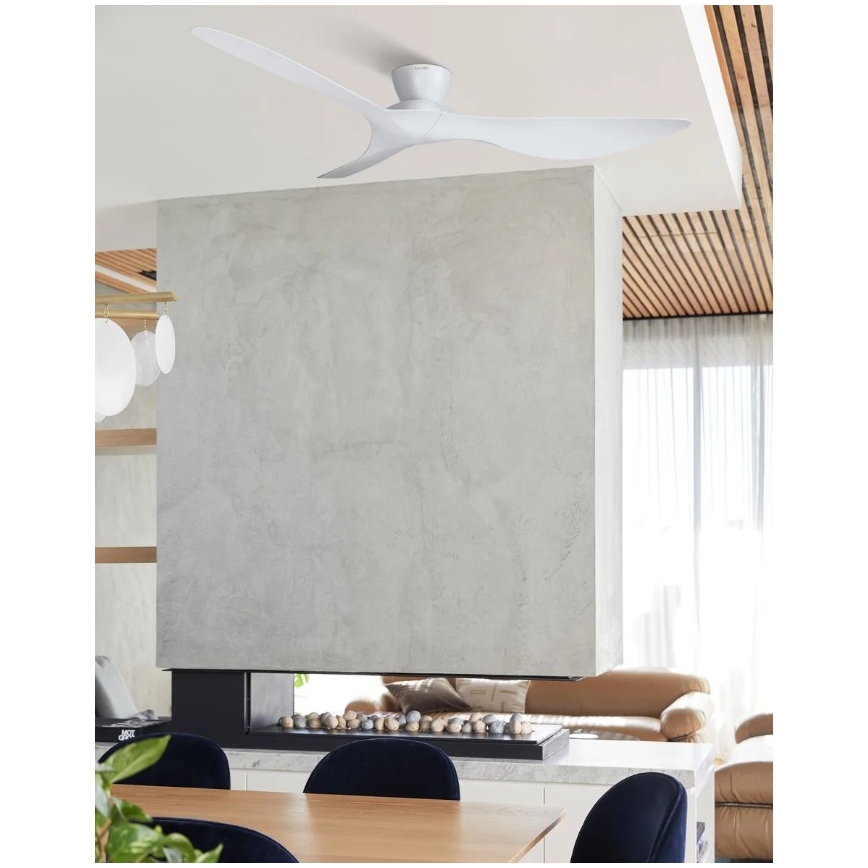 Lucci Air 514030 - Mennyezeti ventilátor KOTARA Ø 137 cm, fehér + távirányító