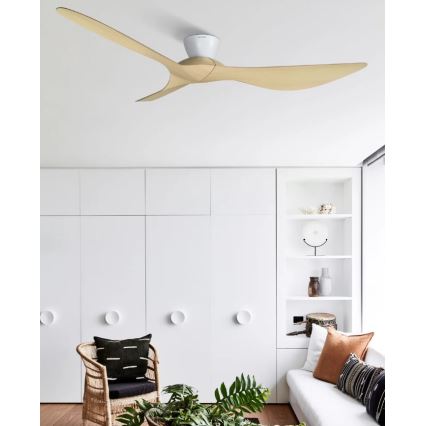 Lucci Air 514031 - Mennyezeti ventilátor KOTARA átm. 137 cm bézs/fehér + távirányító