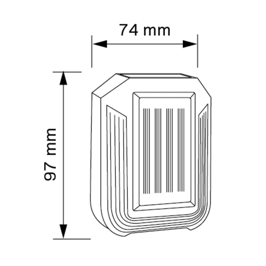 LED napelemes fali lámpa LUCE LED/1,2V 400 mAh IP44