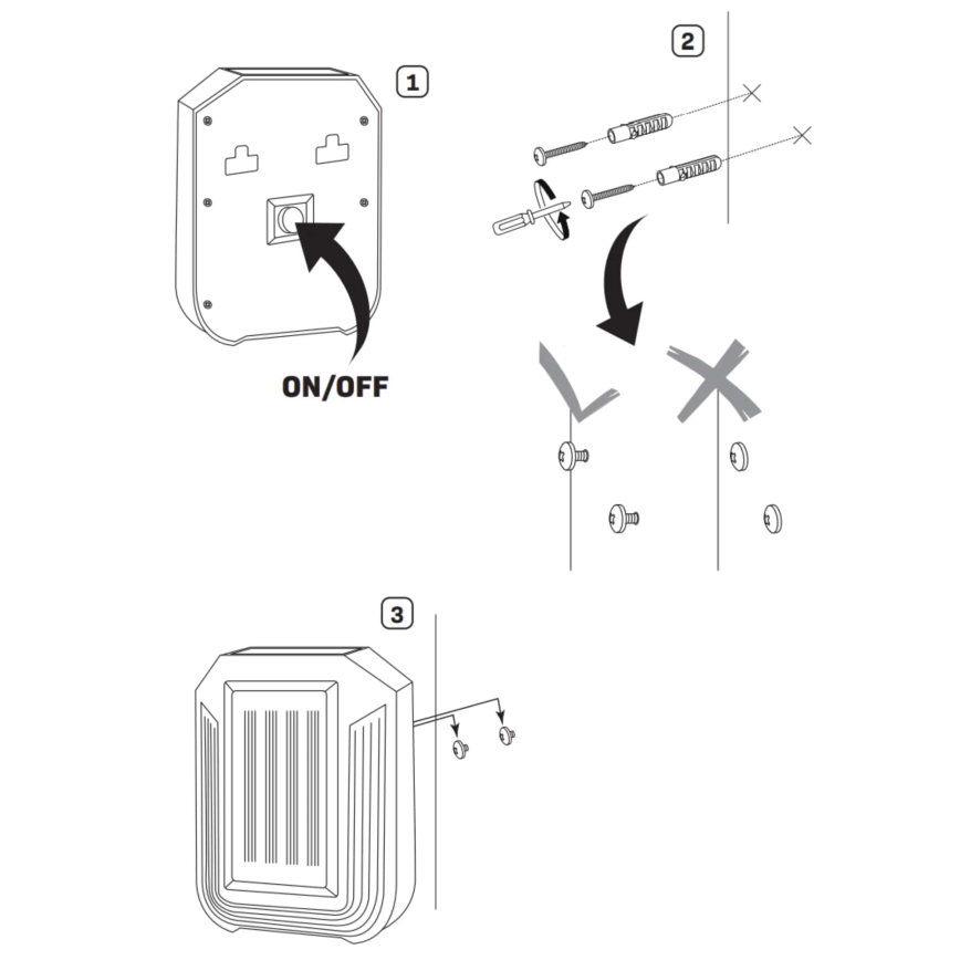 LED napelemes fali lámpa LUCE LED/1,2V 400 mAh IP44