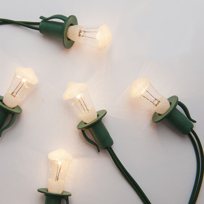 LUCERNA fényfüzér 12xE10/10,7m meleg fehér, Gyártva Csehországban