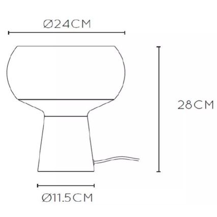 Lucide 05540/01/30 - Asztali lámpa FARRIS 1xE27/25W/230V fekete